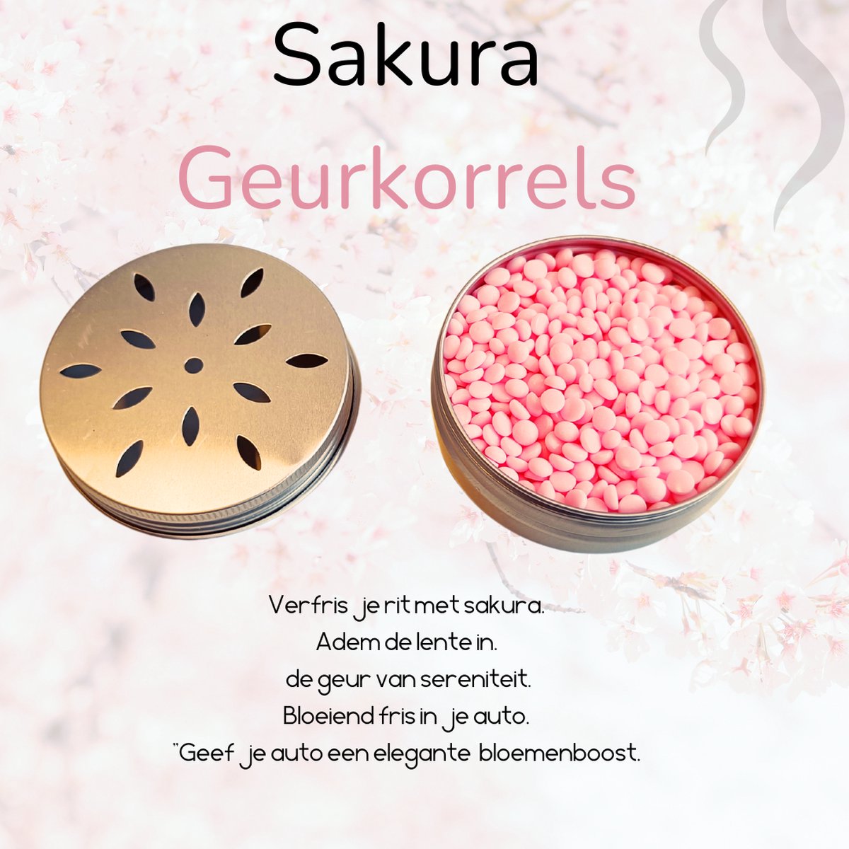 Goedkoopste geurverfrisser - Sakura- langblijvende geurkorrels speciaal voor de auto - auto geur - Ontdek de Onweerstaanbare Frisse Geur van Sakura Autogeurkorrels!