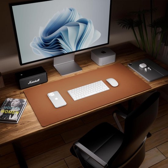 Sous-Main Bureau - TD® - Double Face - Cuir Imperméable - 120x60 Cm