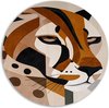 Noir, ocre, marron, beige, Blanc