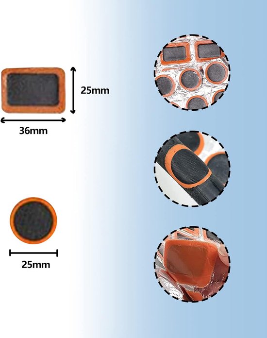 Fietsbanden Reparatieset Voor 96 Stuks Fiets Buis Punctie Rubber Zelfklevende Fietsband Patch Kit Rubber 671787910