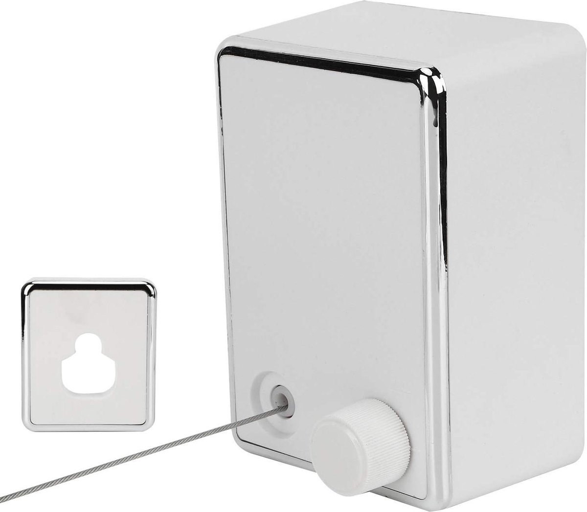 Goedkoopste Uittrekbare waslijn van roestvrij staal - 42m - 20 kg - binnen en buiten - wit