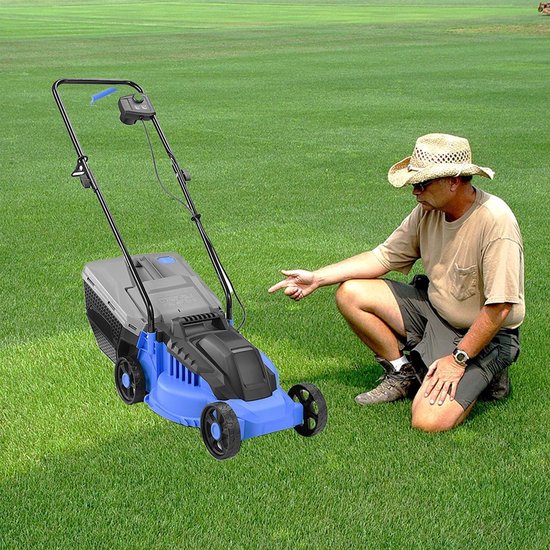 Grasmaaier Elektrisch - Handmaaier - Kantenmaaier - Blauw met Zwart van Ferm — afbeelding 4