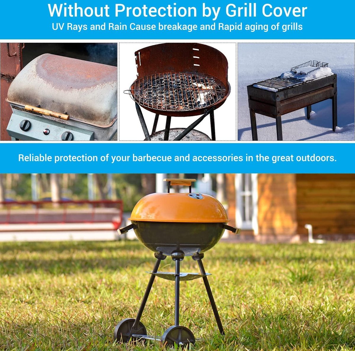 Waterdichte barbecuehoes 71x68 cm 600D Oxford Ventilatieopeningen Anti-UV Kogelbarbecue Winddicht Afdekzeil Greeg egg hoes