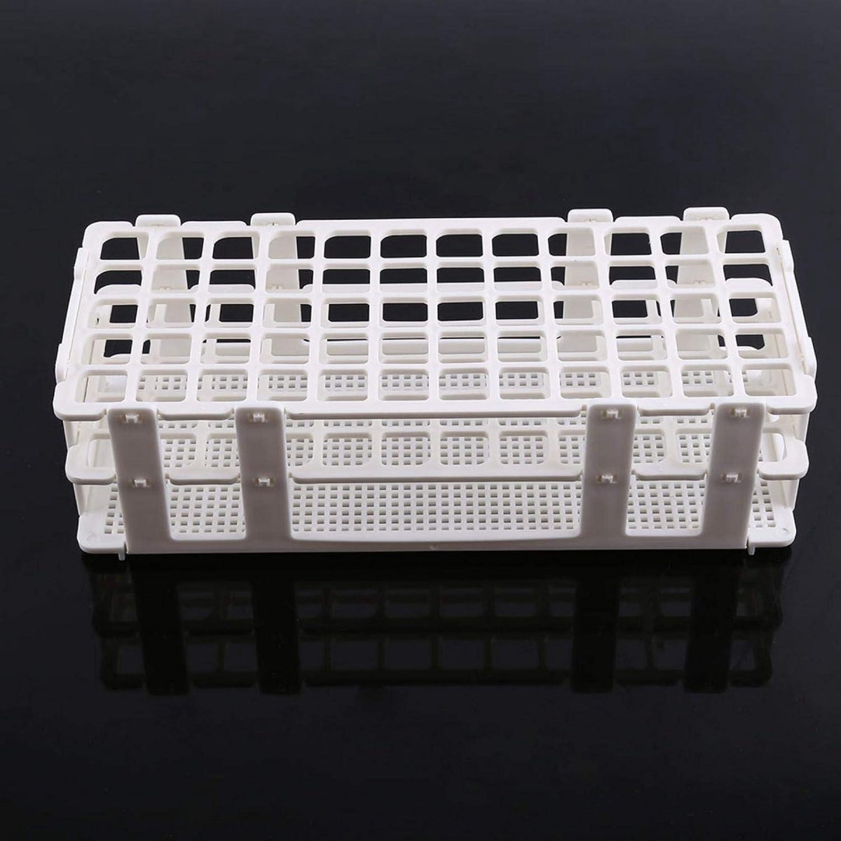 60 Gaten Reageerbuis Afneembaar Plastic Reageerbuisrek - Lab Opslag Stand - 16mm Gat