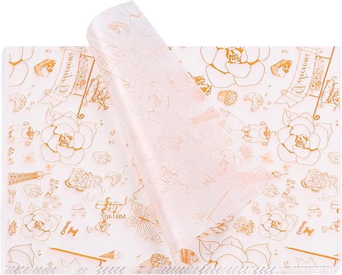 Bakpapier 500 vellen - voedselveilig papier voor taarten, brood, sandwiches - 355 x 254 cm