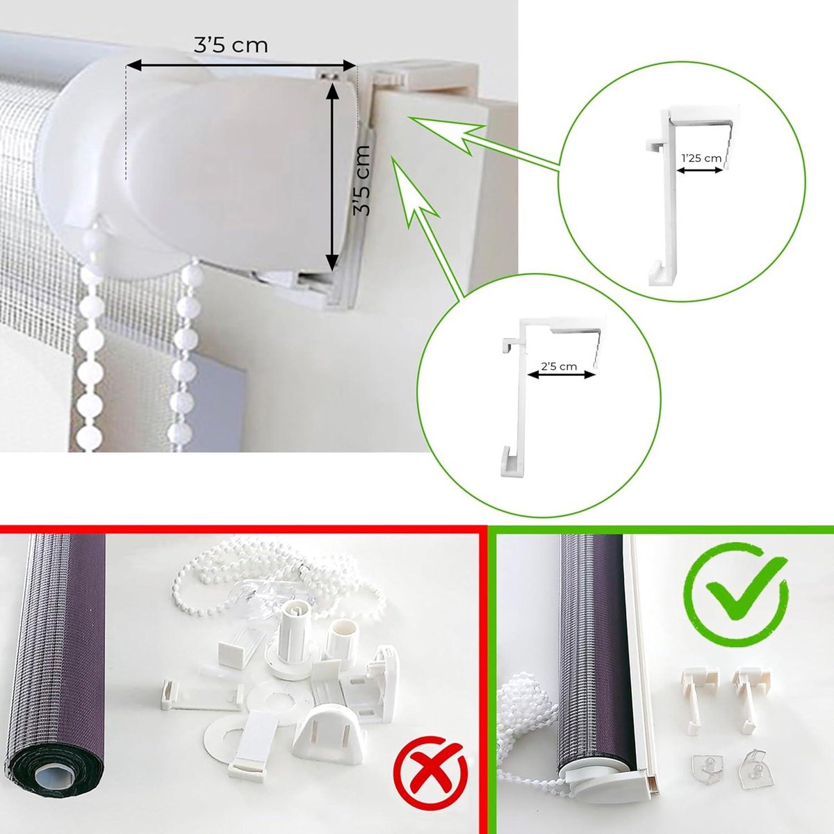 EasyFix Rolgordijn Dag En Nacht 80 X 150 Cm – Zonder Boren, Met Kinderbeveiliging, Wit – Perfecte Lichtregeling