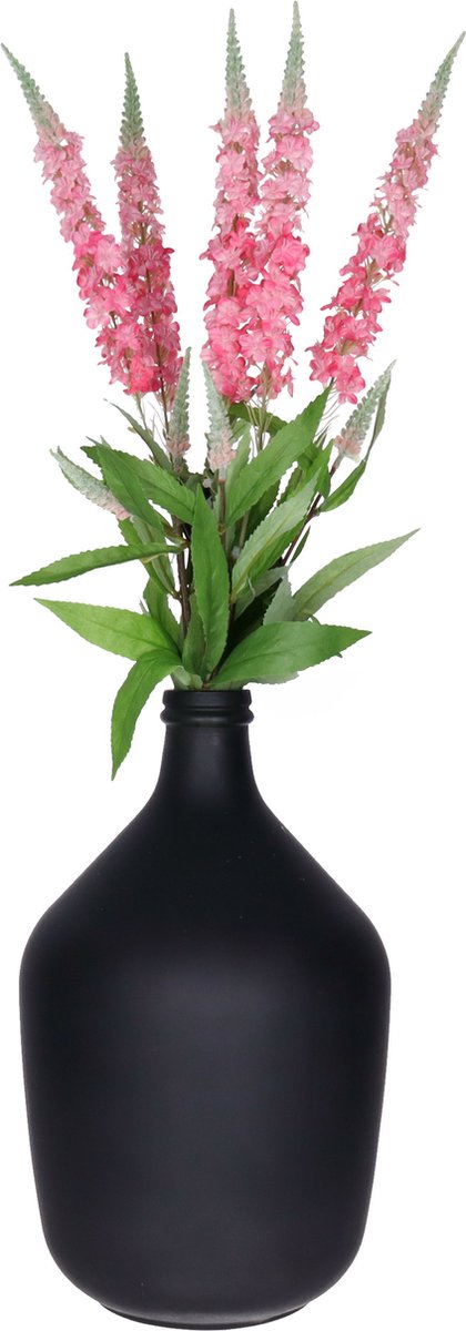 Bellatio Design Kunstbloem bloesemtak ridderspoor - 5x - 76 cm - lichtroze - kunst zijdebloemen - decoratie tak