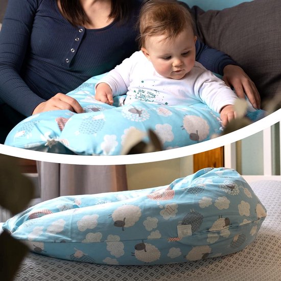 Baby's Stillkissen XXL - getest zwangerschapskussen - 190 cm kussen zwangerschap - voedingskussen, zijslaapkussen en steunkussen voor volwassenen - zwangerschapskussen