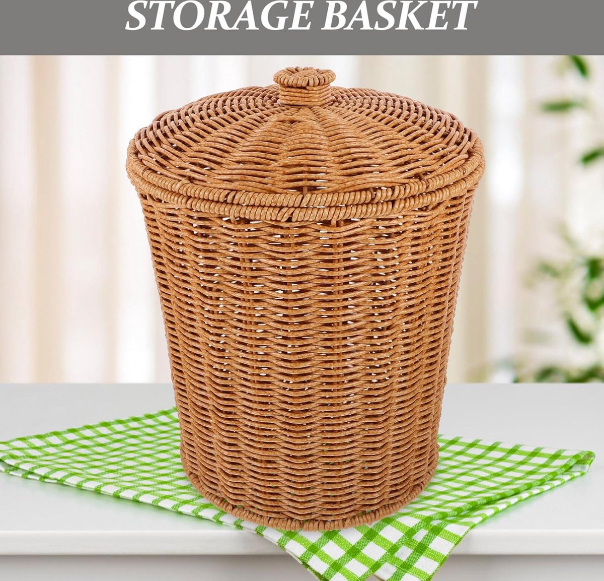 Rotan, rattan of rieten prullenbak kopen