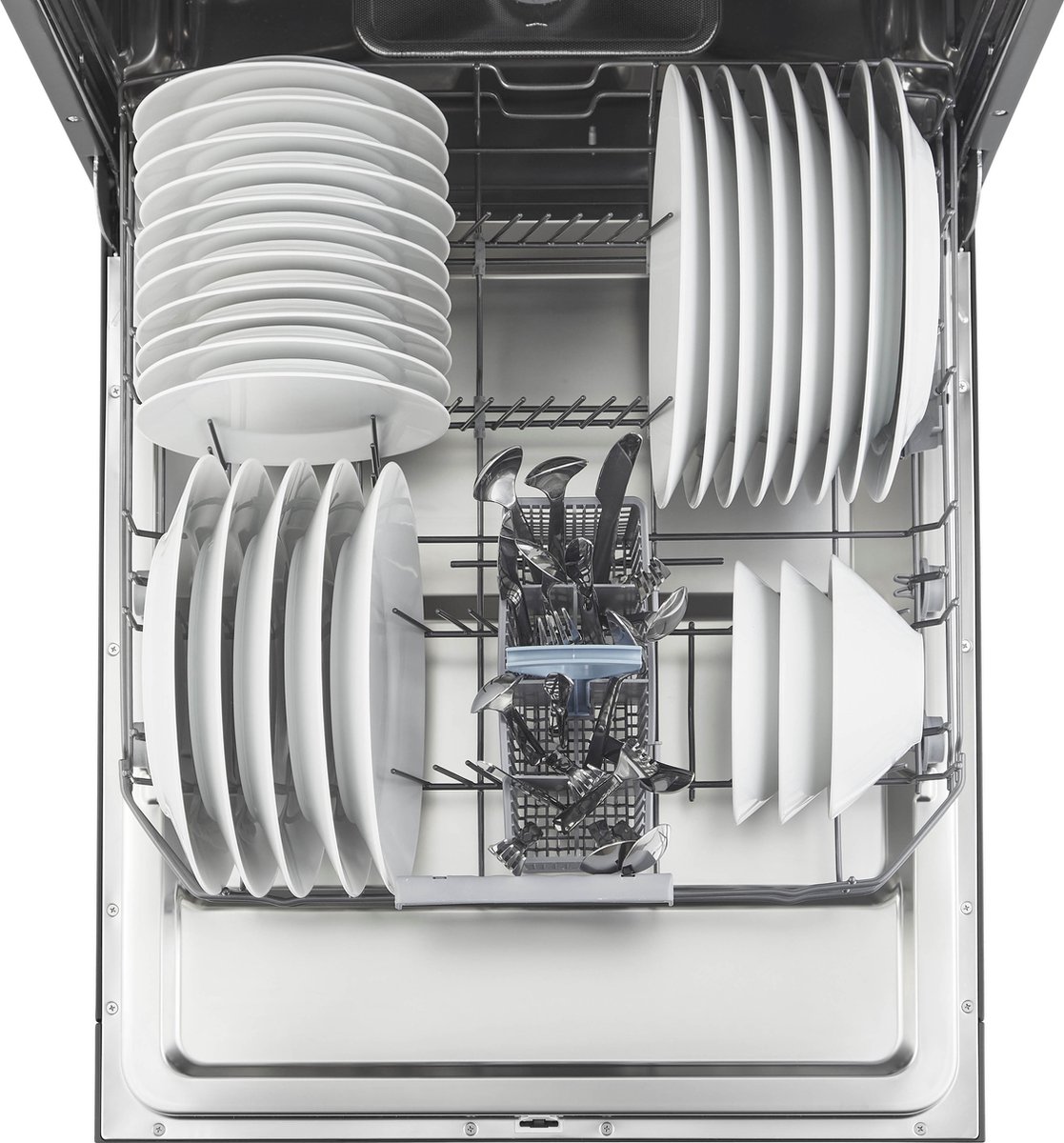 Inventum VVW6060AB energiezuinige vaatwasser - 14 couverts - Verstelbare bovenkorf - Besteklade-Bestekmand - Stil: 42 dB - 9 programma’s - Deur opent automatisch - Startuitstel - Energielabel A - Vrijstaand - Matzwart — afbeelding 4