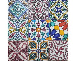 Handgeschilderde tegels kleurrijke mix