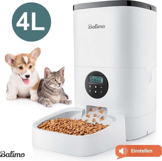 VITOR Wifi Automatische Voerbak voor katten en honden,6L automatische voederautomaat met app-bediening, voederautomaat voor katten en kleine en middelgrote honden
