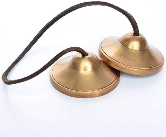 Tibetaanse kanegel 55 cm lichte klei mat zonder symbolen - meditatie Tingsha klankmassage geluidstherapie van Merkloos — afbeelding 2
