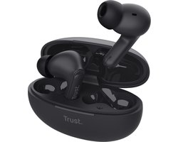 Trust Yavi Bluetooth Earbuds - Volledig Draadloze Oordopjes met Noise-Cancelling Microfoons - Zwart