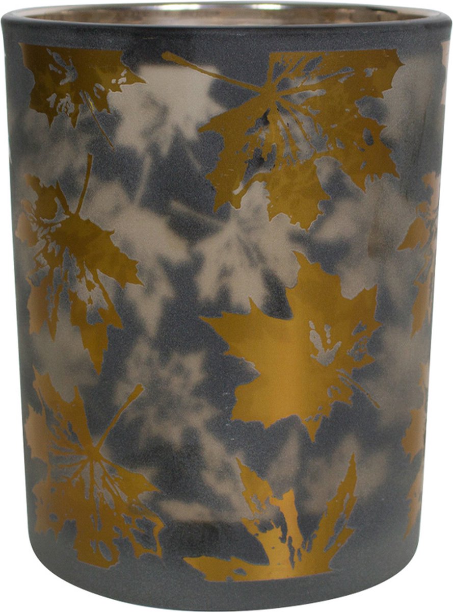 windlicht herfst bladeren medium 12cm