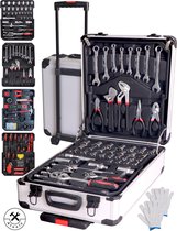 4toolz® Gereedschapskoffer XXL - 1020-delig - Aluminium trolley met wielen