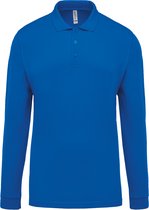 Kariban Piqué-herenpolo lange mouwen K256 - Light Royal Blue - XL