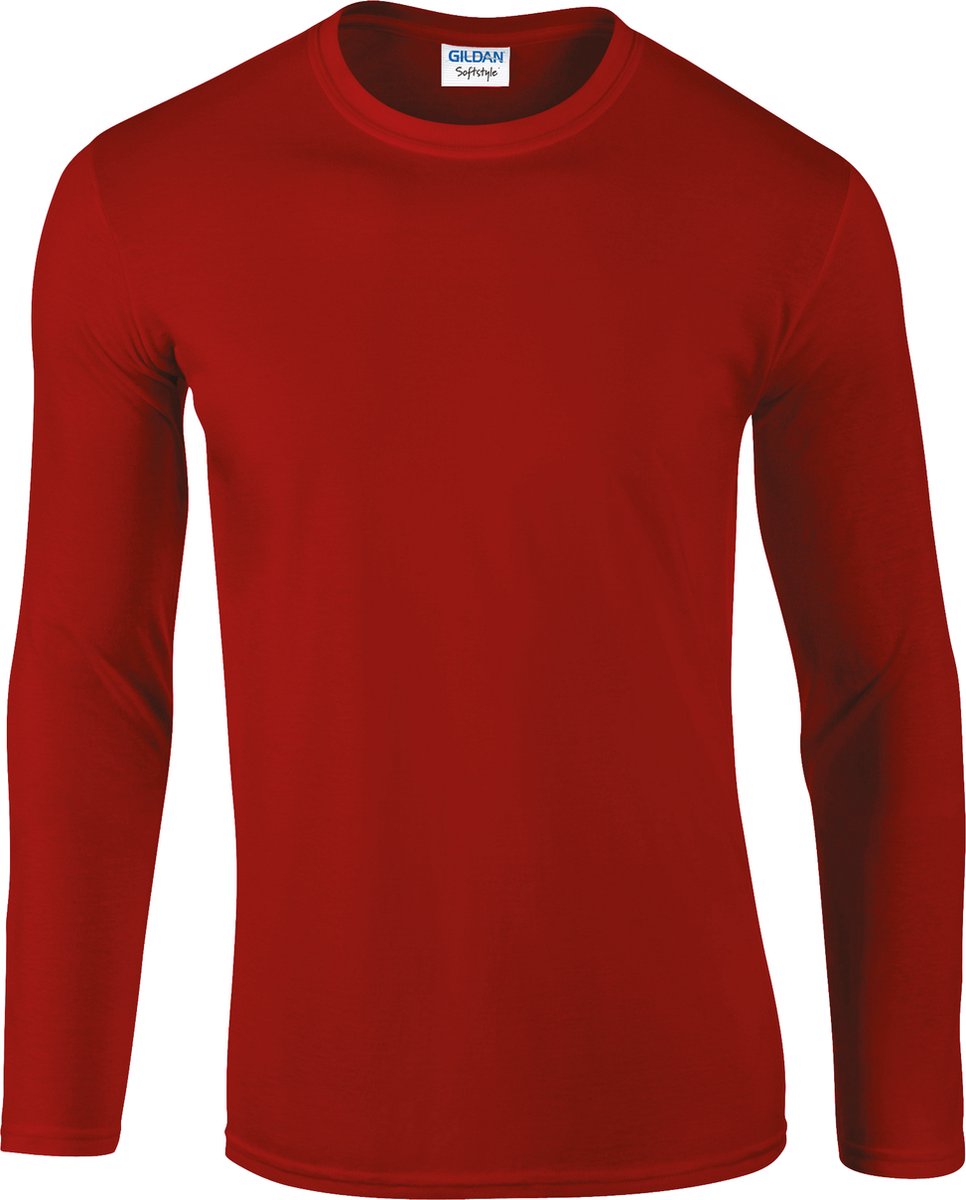 Gildan Softstyle® Euro Fit Adult Long Sleeve T-shirt GI64400 - Red - M