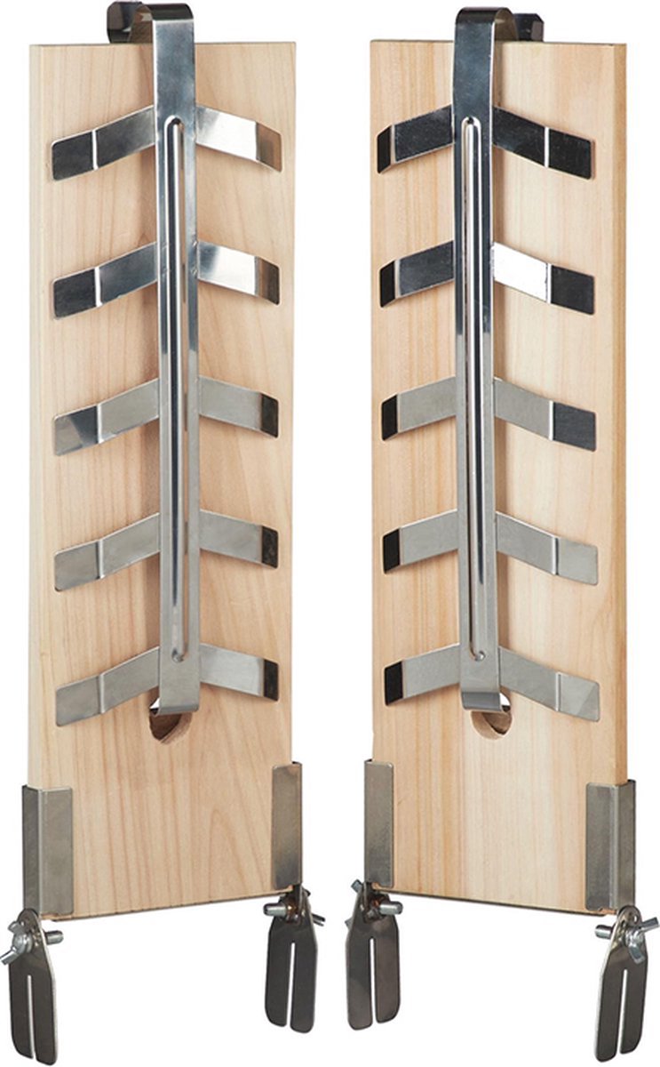 BBQ Rookplank Zalmplank Barbeque Rookplank met RVS klem