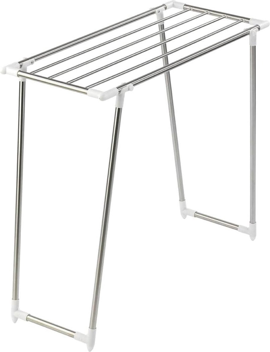 Wasdroger Profi Single wasrek extra smal voor balkon en bad - 55 m drooglengte - roestvrij staal - 87 x 79 x 39 cm - mat - droogrek - compact