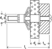 hollewandpluggen hm 8x55 metaal 50 stuks