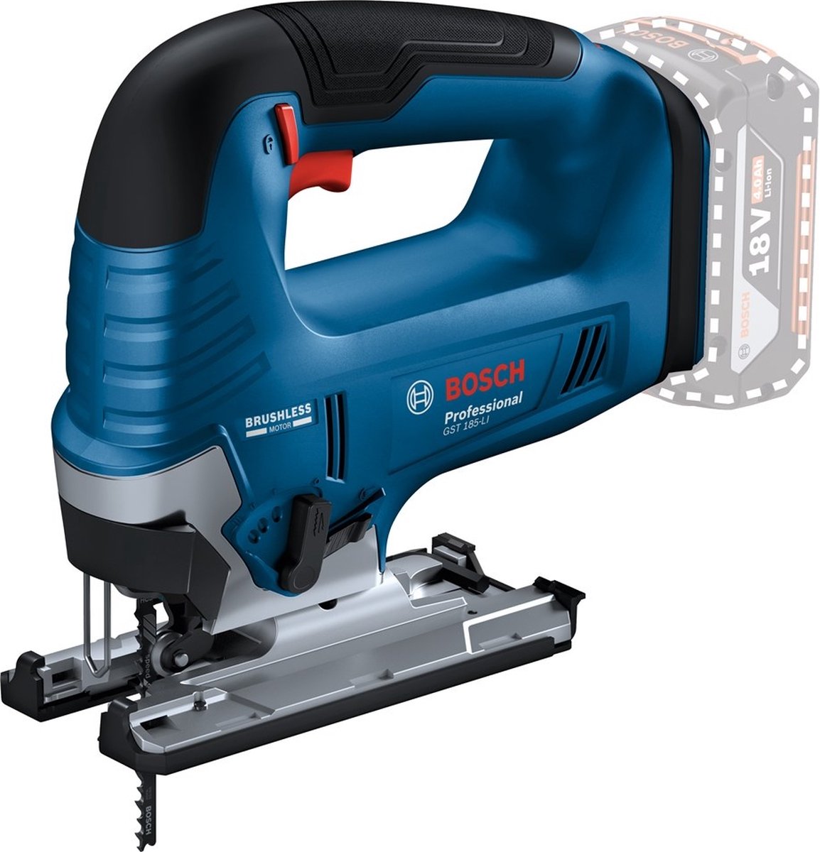 Bosch GST 18V-125 B: borstelloze accu-decoupeerzaag in L-Boxx thumbnail 3