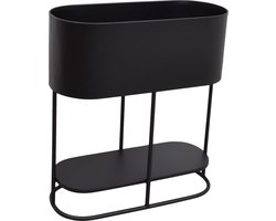 LOFT42 Vera Staande plantenbak Ovaal Zwart - Metaal - 55x70x20