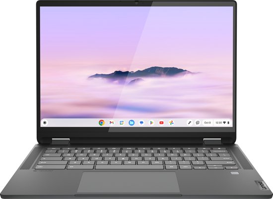 Lenovo IdeaPad Flex 5 Chrome 14IAU7 (Plus) Intel® Core™ i3 i3-1315U Chromebook 35,6 cm (14") Touchscreen WUXGA 8 GB LPDDR4x-SDRAM 512 GB SSD Wi-Fi 6E (802.11ax) ChromeOS Engels Grijs