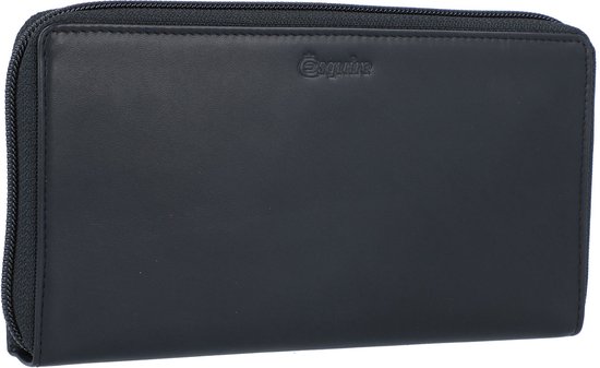 Portefeuille Esquire New Silk en cuir 19 cm - Femme - Horizontal - noir