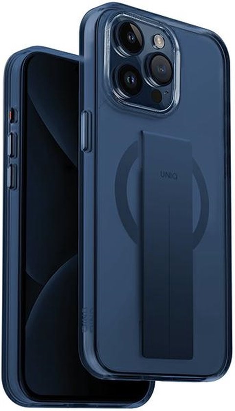 iPhone 15 Pro Max hoesje UNIQ Heldro Mag ultramarine blauw, MagSafe opladen, duurzaam, val- en krasbestendig