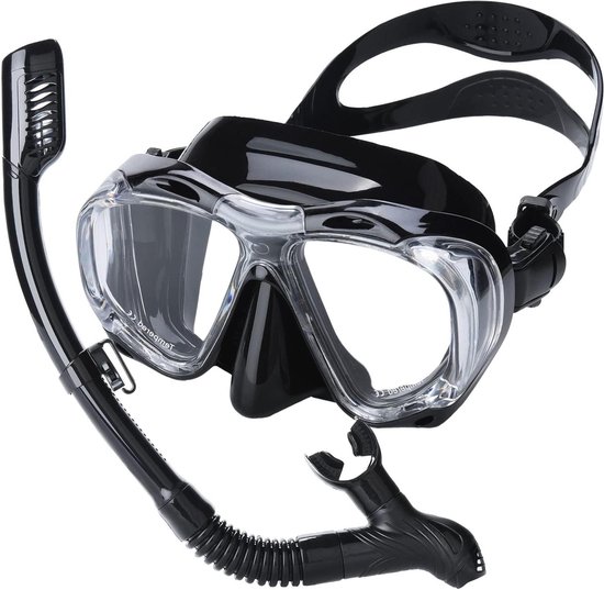 Masque De Plongée Panoramique 180° – Verre Trempé, Anti-buée, Silicone Alimentaire, Pour Snorkeling