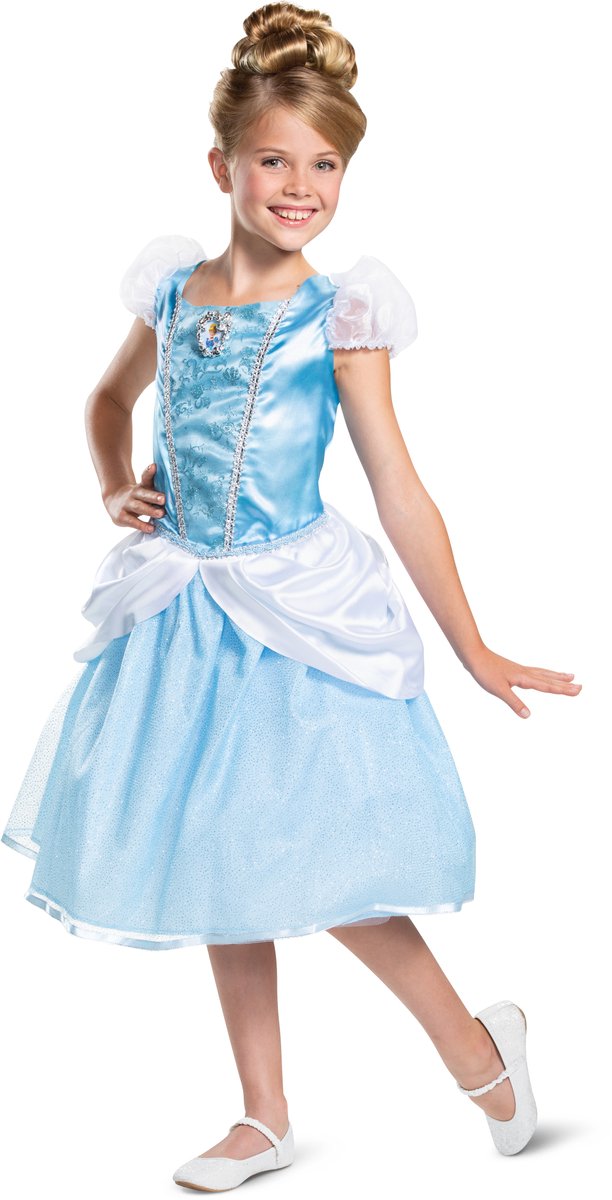 DISNEY Prinses - CINDERELLA, Cinderella Deluxe , Maat XS (3T-4T jaar), Meisjes