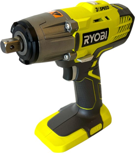 Ryobi ONE+ 18V accu slagmoersleutel 400 Nm 1/2″ slagmechanisme 3 LED’s koppelinstellingen zonder accu