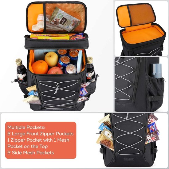 Koelrugzak grote capaciteit geïsoleerde rugzak voor mannen en vrouwen voor picknick wandelen kamperen fissen of werk - TOURIT Cool Box Stand van KOEL — afbeelding 2