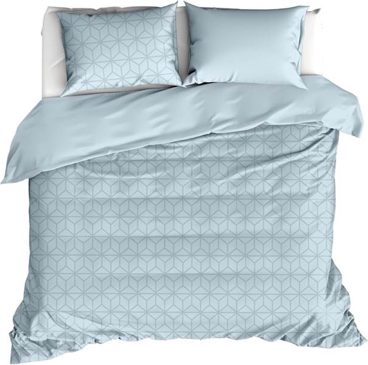 De Witte Lietaer Skyscraper Dekbedovertrek - Tweepersoons - 200x200/220 cm - Ice Blue