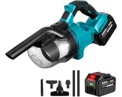 Vevor Draadloze handheld elektrische stofzuiger - Met 2 Batterijen - handstofzuiger - Kruimeldief snoerloos - Kruimelzuigers - 1000W - 18V - 0.7L - Blauw