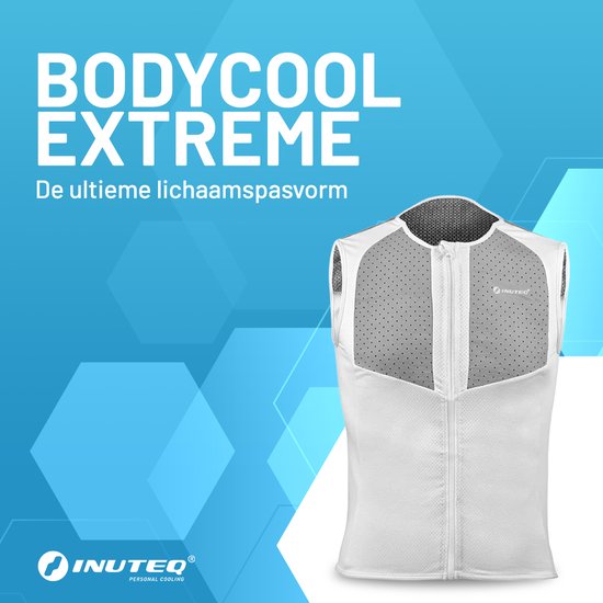 INUTEQ Bodycool Xtreme - Koelvest - Fietsvest - Strakke Pasvorm - Tot 4 Uur Koeling - Wit - Maat L