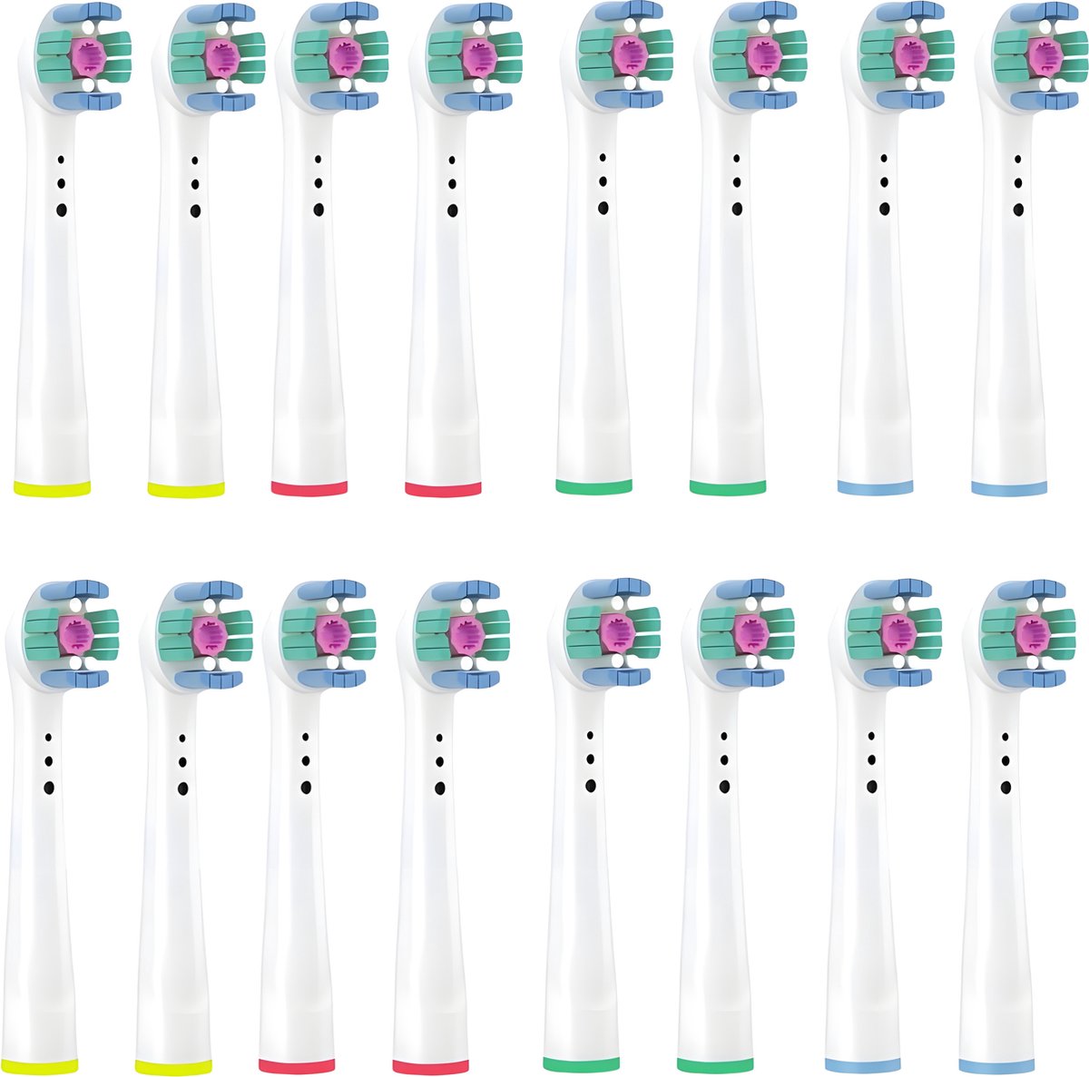 16x Tandenborstel opzetstukjes geschikt voor Oral B - Vervanging 3D White EB18
