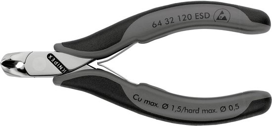 KNIPEX 62 12 120 Elektronica-voorsnijtang Met Schuine Kop Met Meer Componentengrepen 120 Mm 23073232 KNIPEX 62 12 120 Elektronica-voorsnijtang Met Schuine Kop Met Meer Componentengrepen 120 Mm 23073232