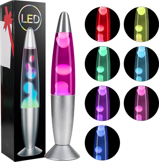 Lavalamp - 7 kleuren - lamp LED - Nachtlampje - Bedlampje - Ontspannen - Home Decor Woonkamer Kantoorlamp - voor volwassenen tieners kinderen