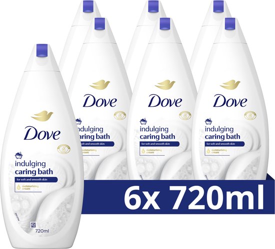 Foto: Dove caring bath badcr me indulging cream verrijkt met 1 4 hydraterende cr me 6 x 720 ml