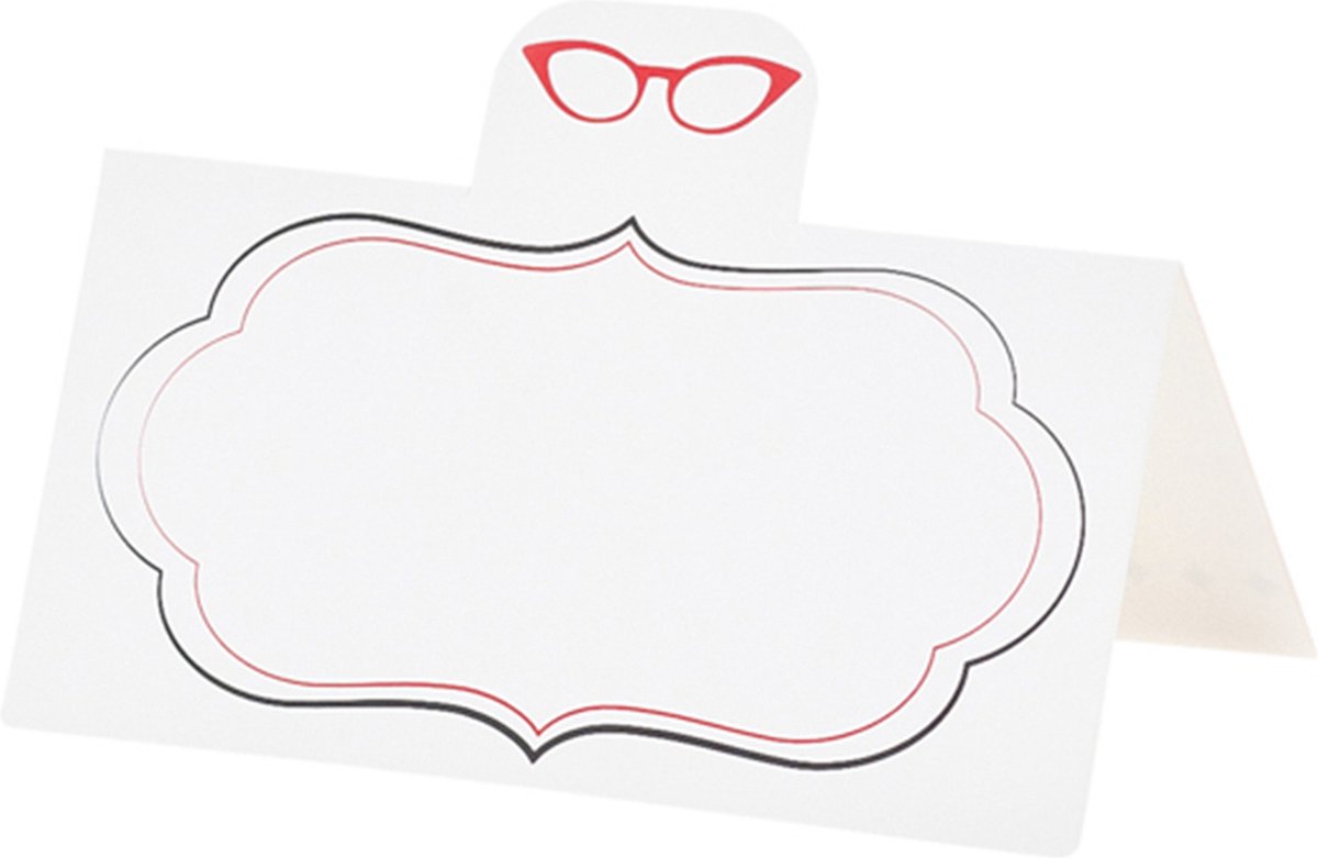 Givi Italia naamkaartjes/plaatskaartjes - bruiloft - wit - Lady - Lady thema - 10x stuks - 10 x 5 cm