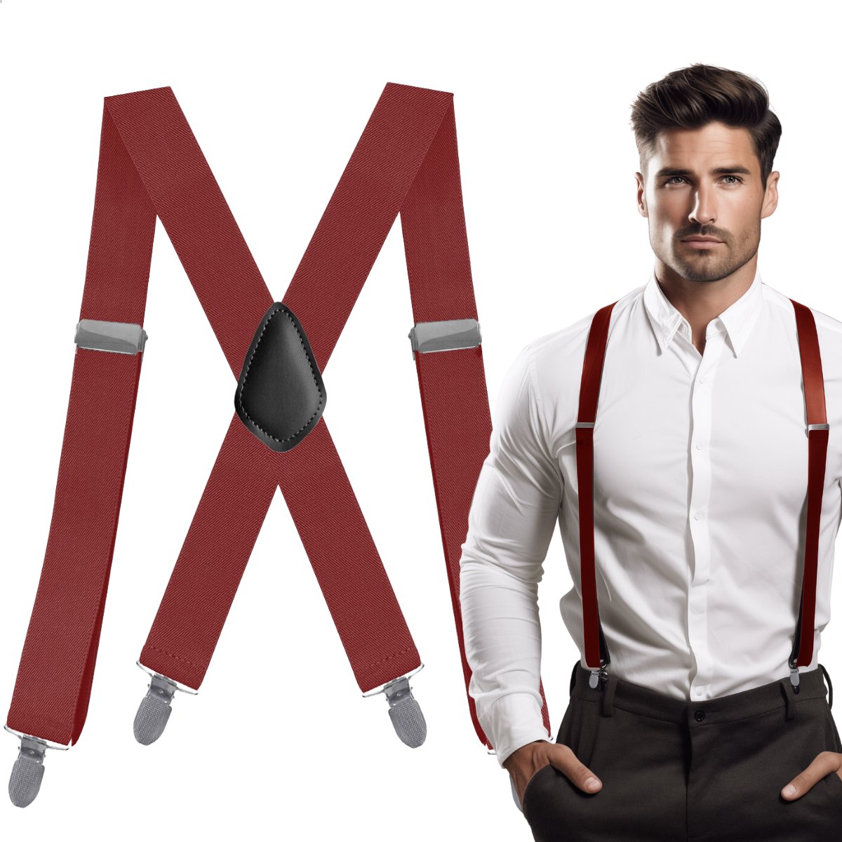 Bretelles Larges Artificiel Astiques Ajustables Pour Homme,Bretelles Deepeel,Bretelles Type X