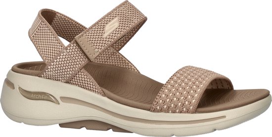 Skechers Arch Fit Go Walk dames sandaal - Taupe - Maat 40