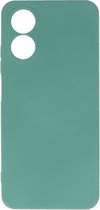 Hoesje Geschikt voor de OPPO A18 - Fashion Backcover Hoesje - Colorful Telefoonhoesje - Donker Groen