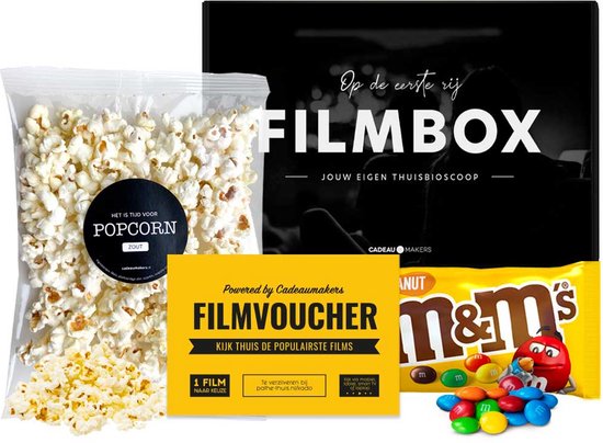 Foto: Filmpakket path thuis brievenbus pakket filmbox met zoute popcorn