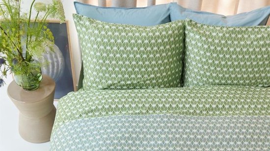 Beddinghouse Silas dekbedovertrek - Eenpersoons - 140x200/220 - Blauw Groen