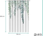 Douchegordijn Anti Schimmel – Hangplant - Inclusief ringen – Waterdicht - Polyester - Douchegordijn 120x200 cm