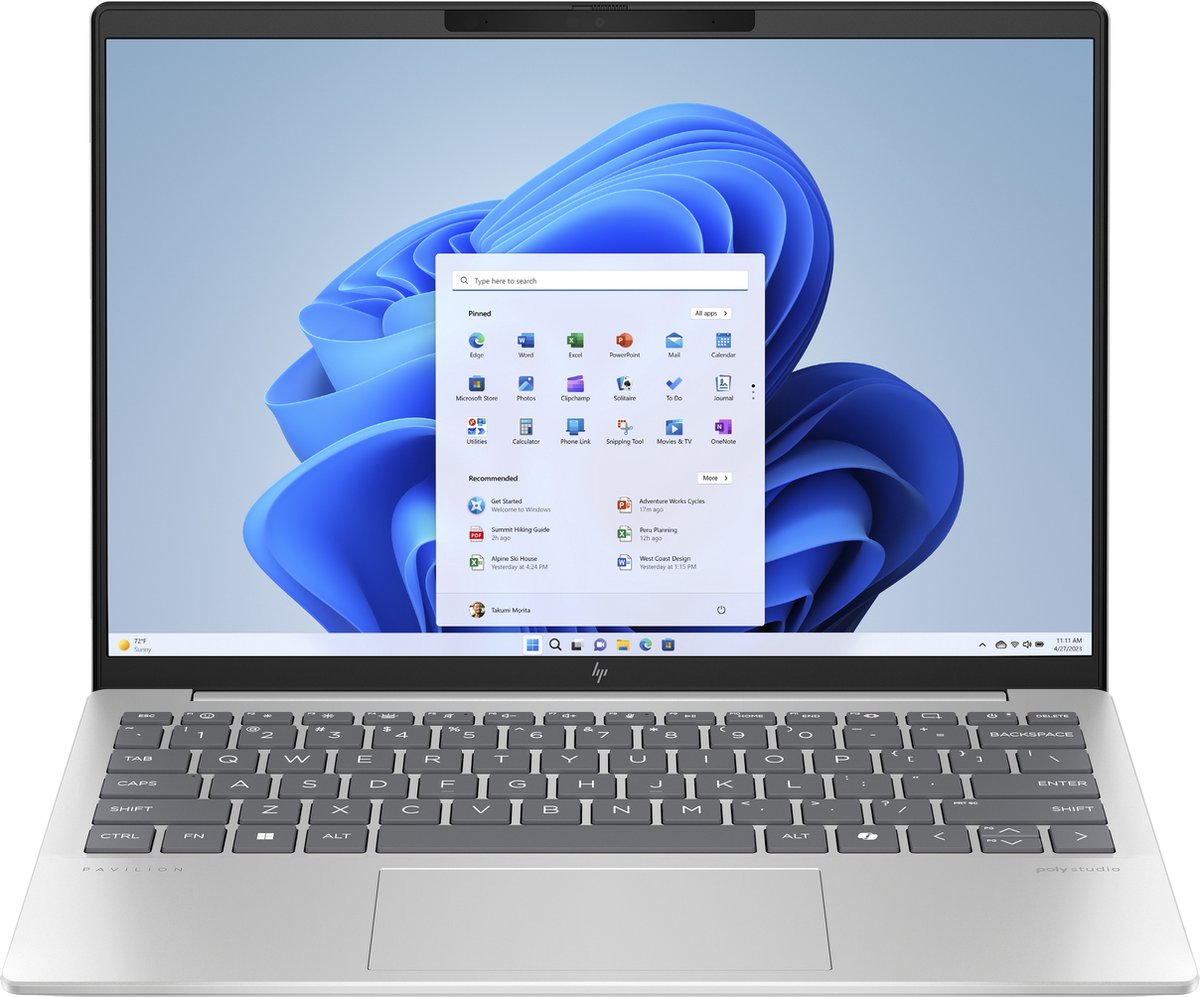 Bol.com HP Pavilion Aero 13-bg0610nd AMD Ryzen™ 5 8640U Laptop 33,8 cm (13.3") 2K 16 GB LPDDR5x-SDRAM 512 GB SSD Wi-Fi 6 (802.11... aanbieding