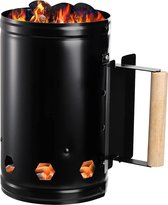 YUGN BLACK BBQ Starter Brikettenstarter Houtskoolstarter Kolenstarter - Barbecue Starter Binnen 20 Min - Houtskool en Briketten - 27 x 16 CM - Cadeautip
